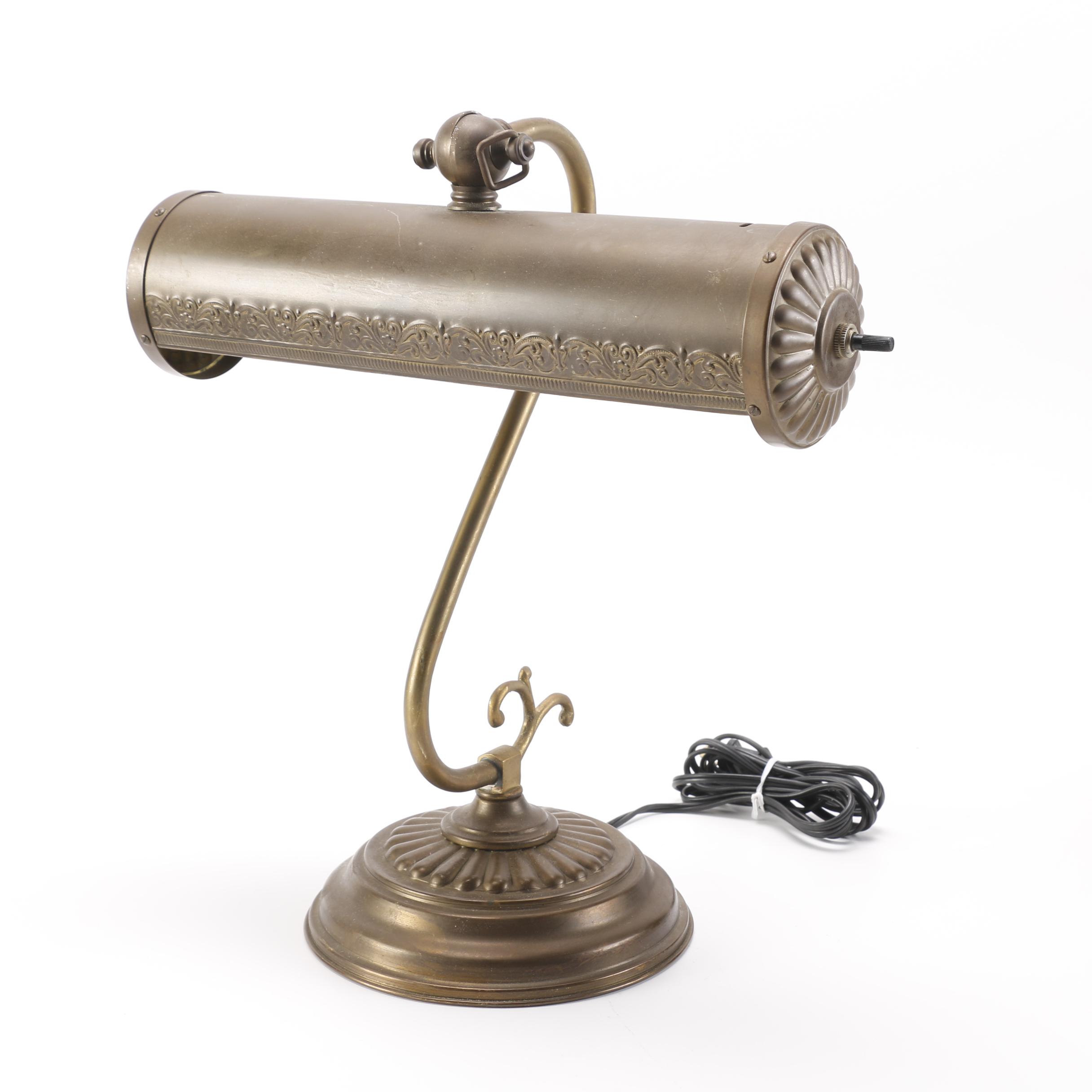 Vintage Bronze Tone Desk Lamp
