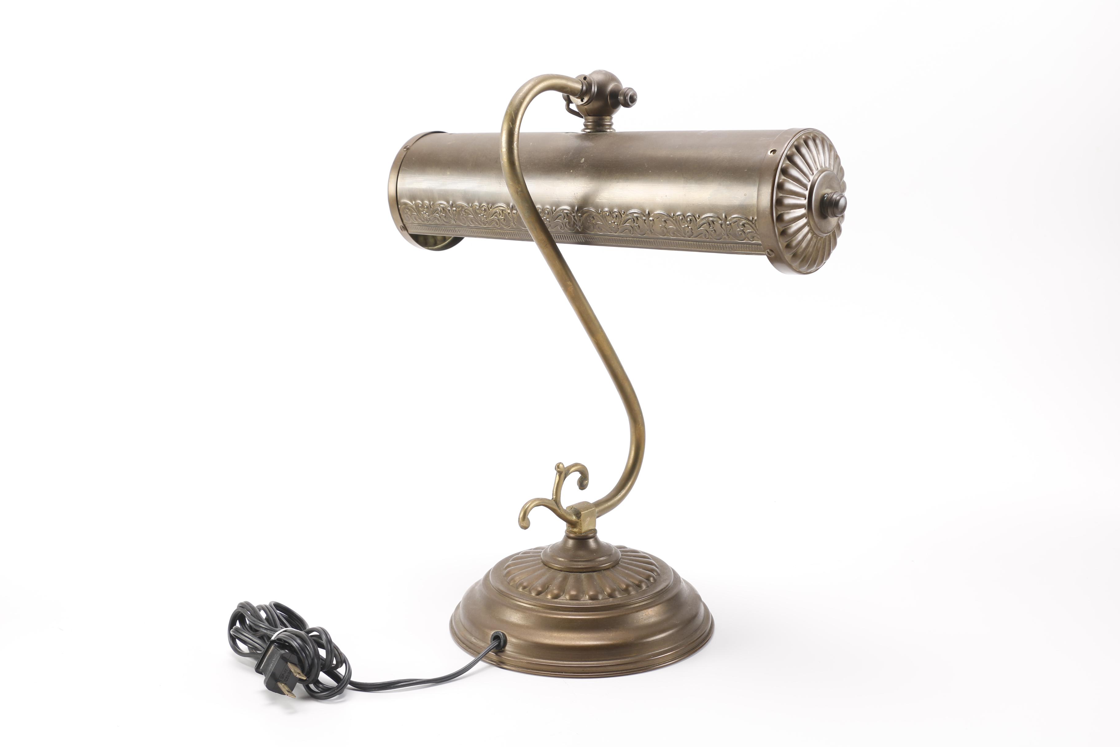 Vintage Bronze Tone Desk Lamp