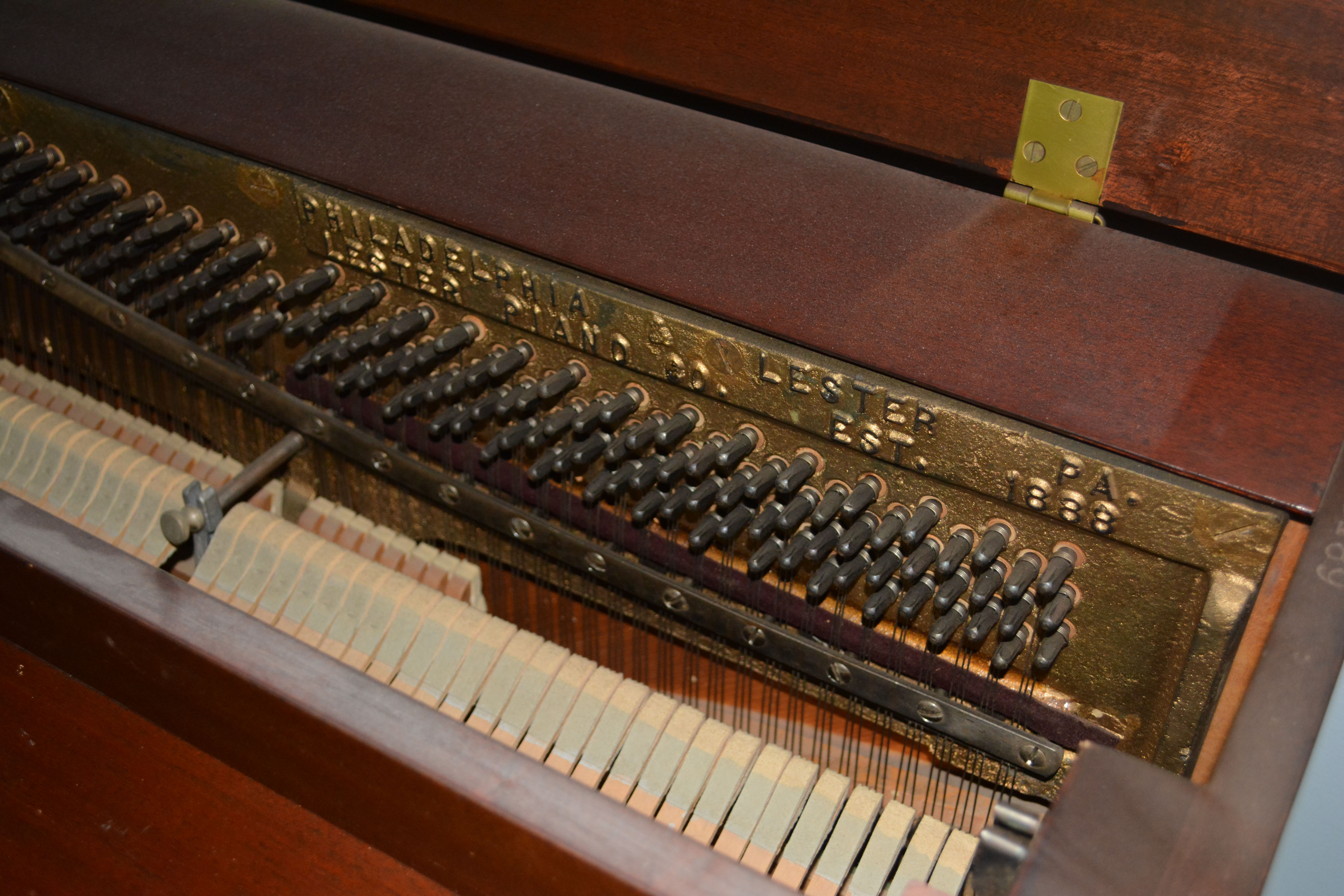 1960s Betsy Ross Spinet Upright Piano by Lester