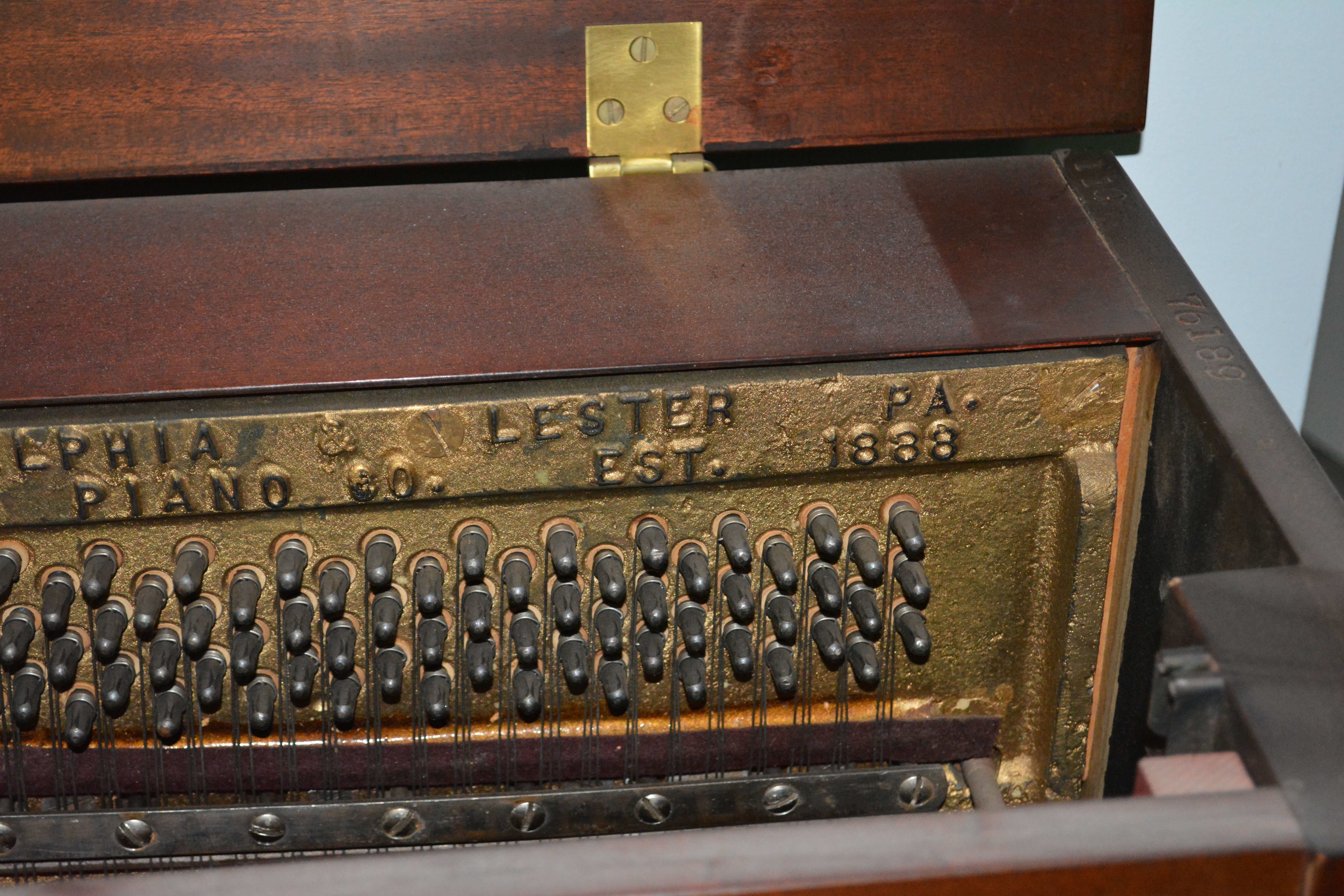 1960s Betsy Ross Spinet Upright Piano by Lester