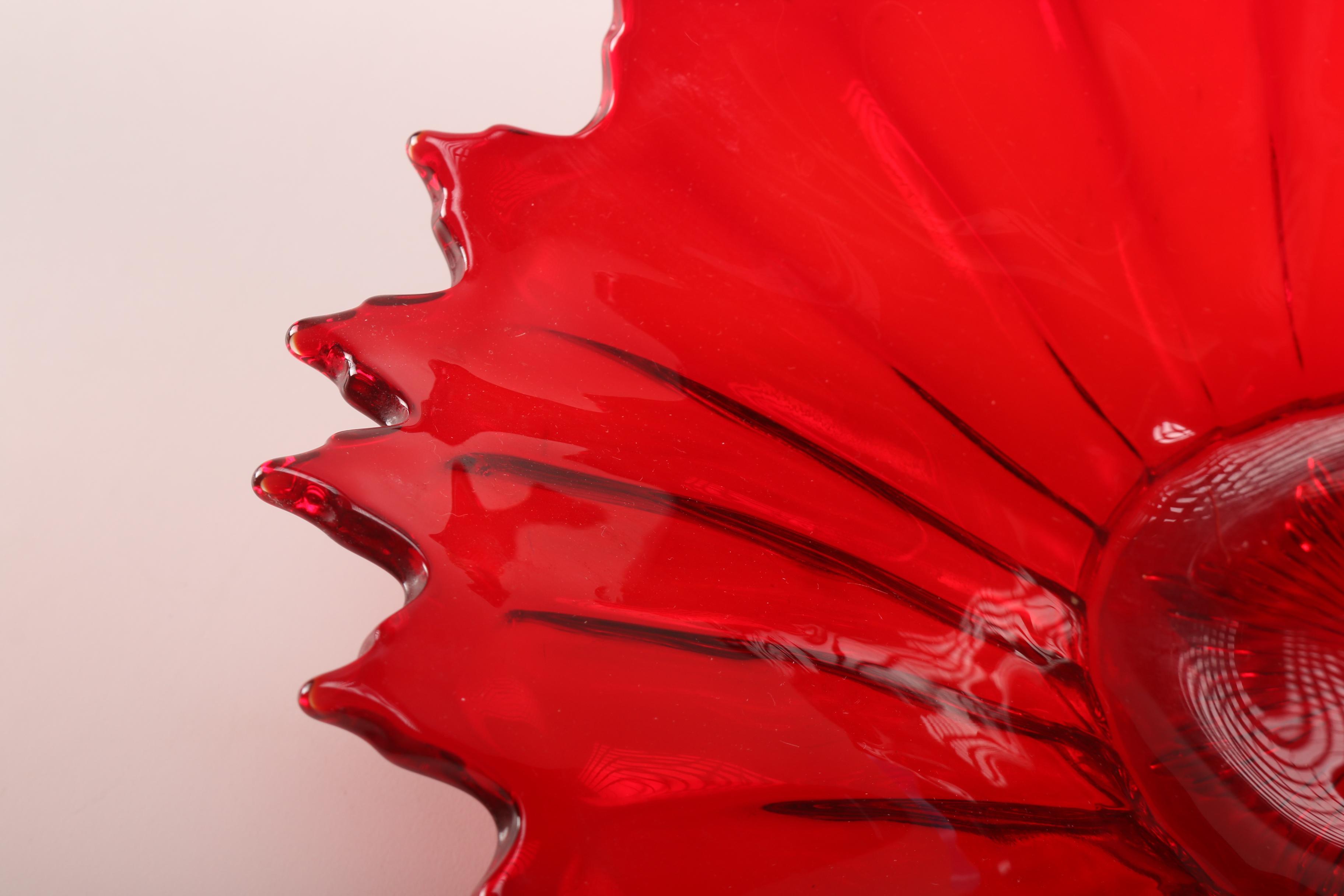 Glass Décor Featuring Vintage Imperial Carnival Glass Vase