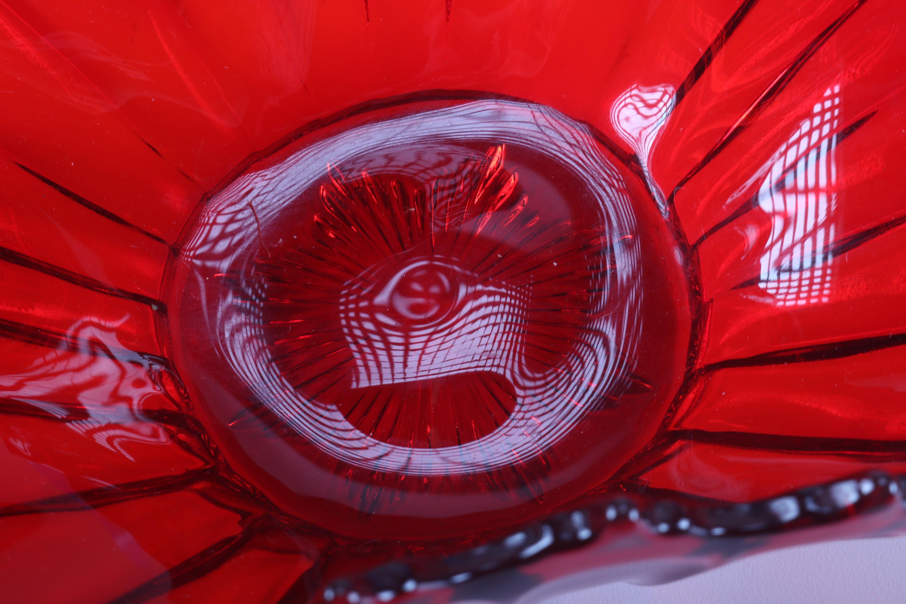 Glass Décor Featuring Vintage Imperial Carnival Glass Vase