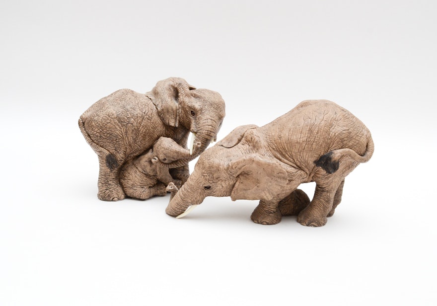 Martha Carey "The Herd" Elephant Figurines