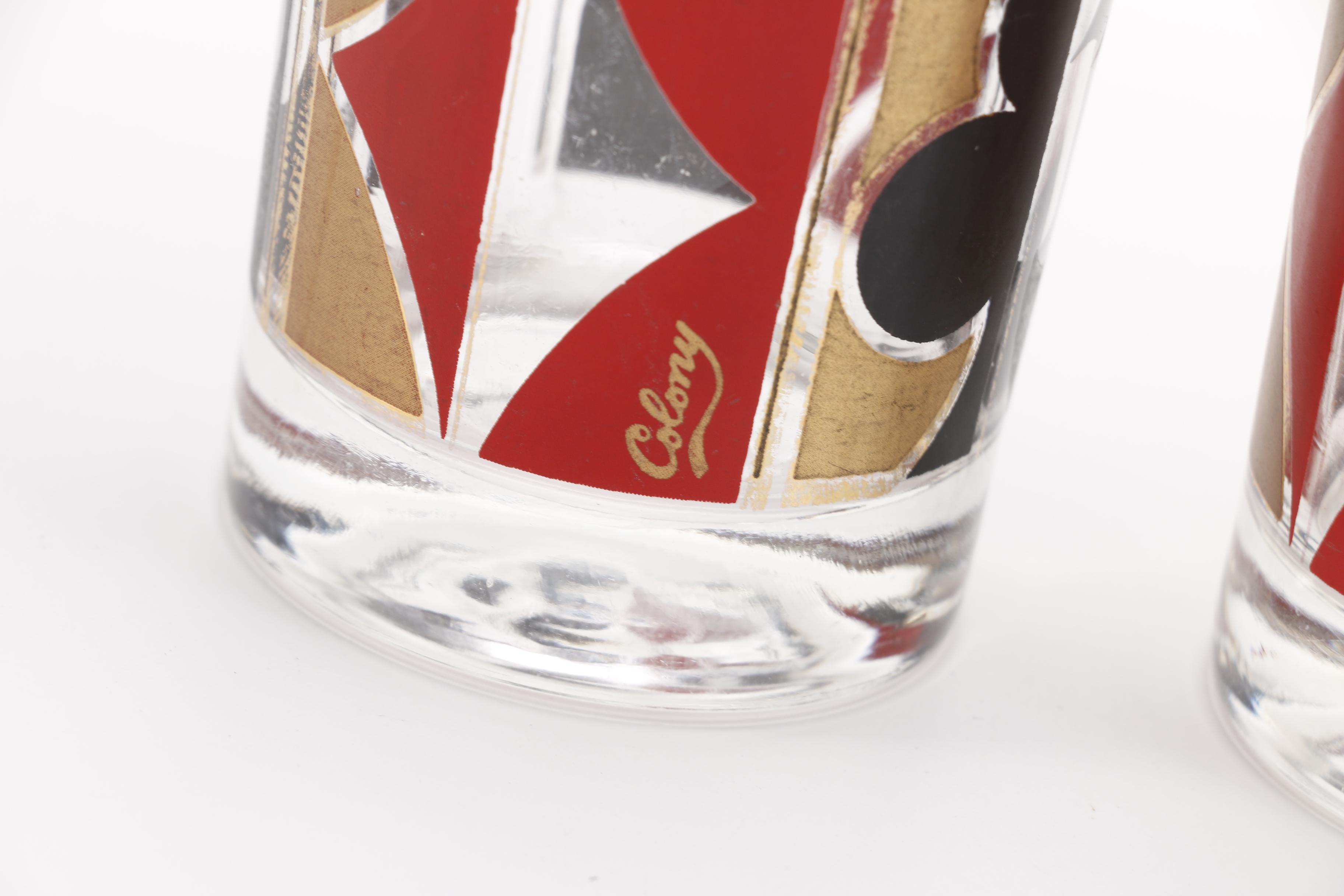 Vintage Seltzer Dispenser and Colony Highball Glasses