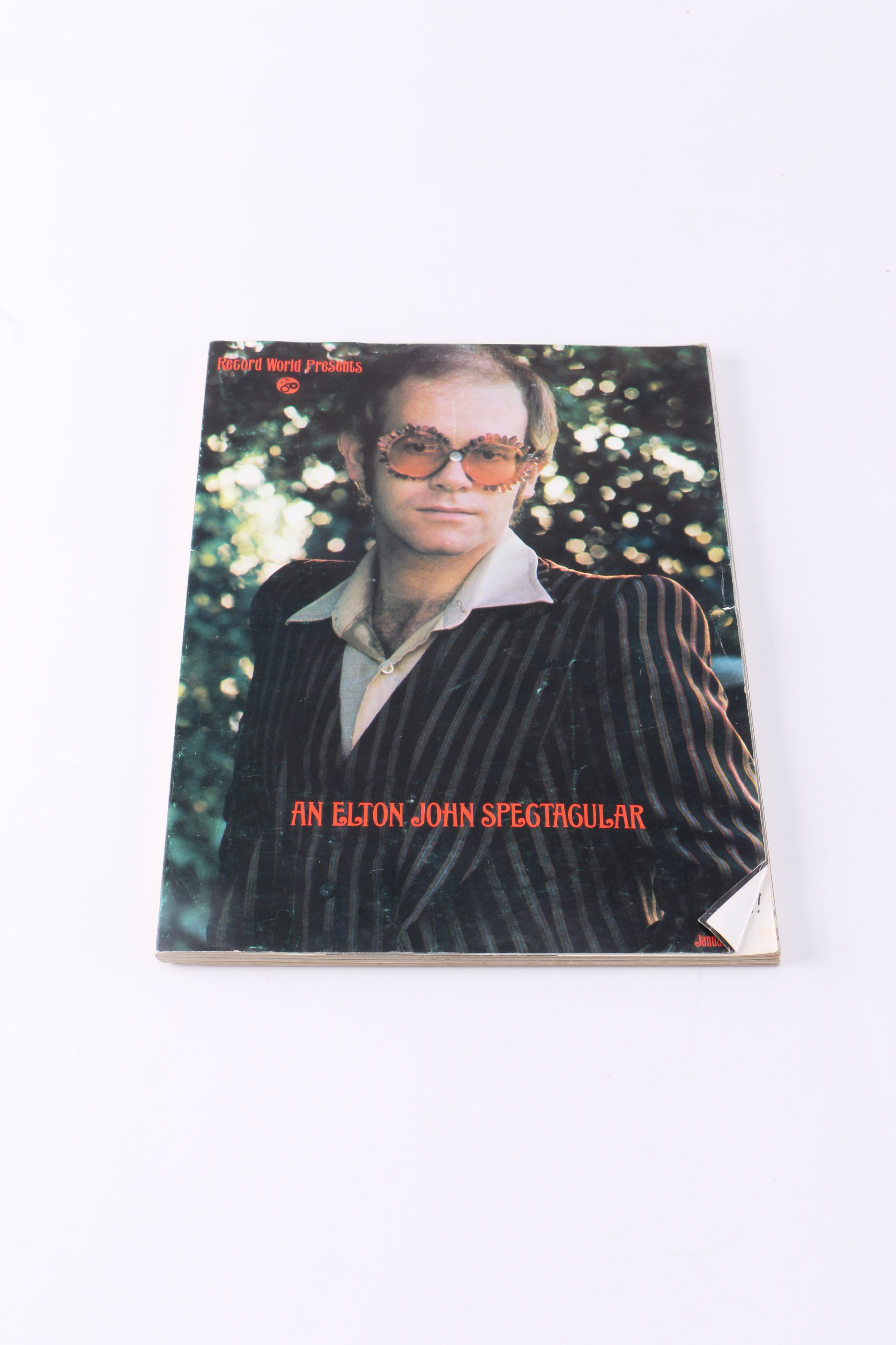 Vintage Bob Dylan, Elton John, Jacksons Concert Programs