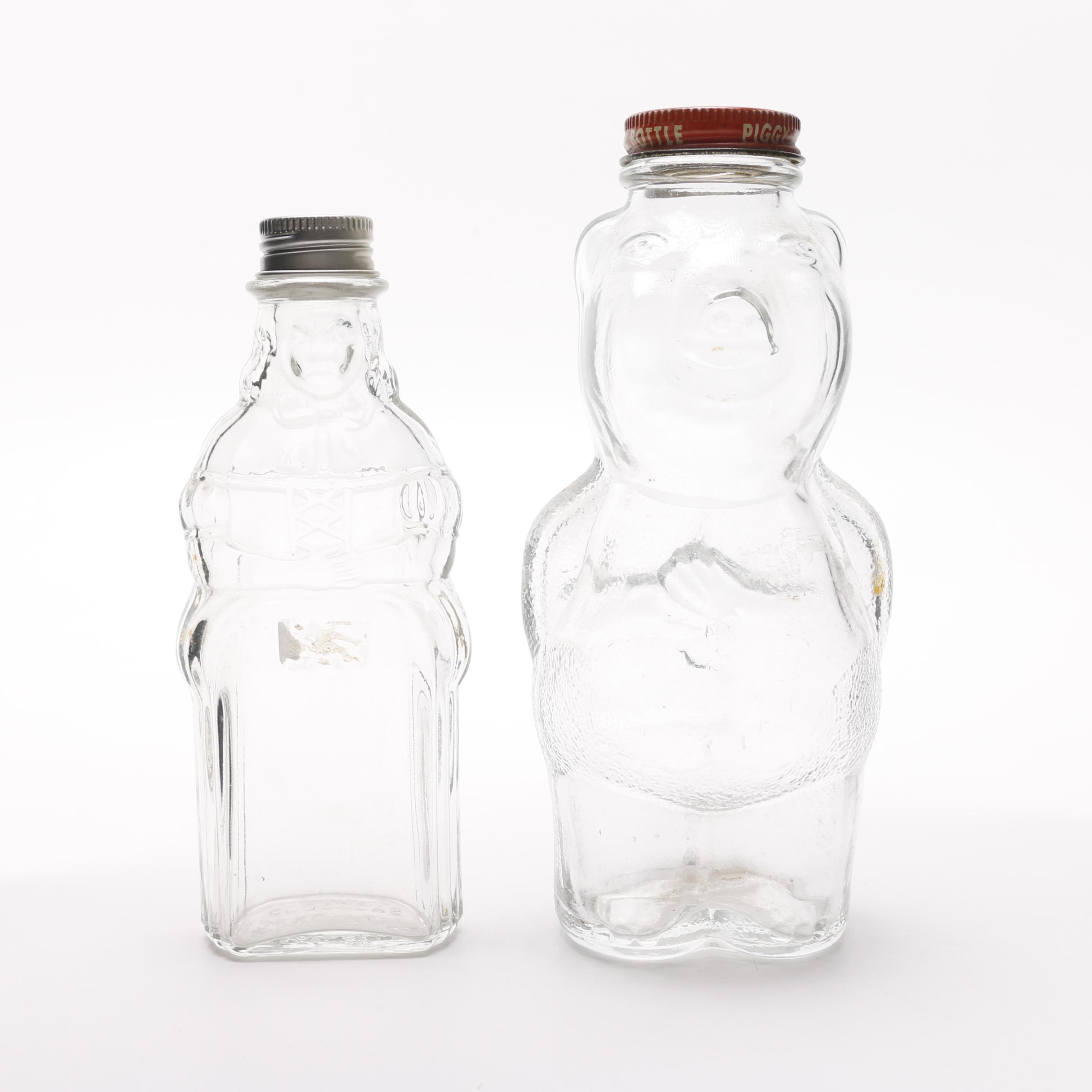 Vintage Figural Glass Bottles
