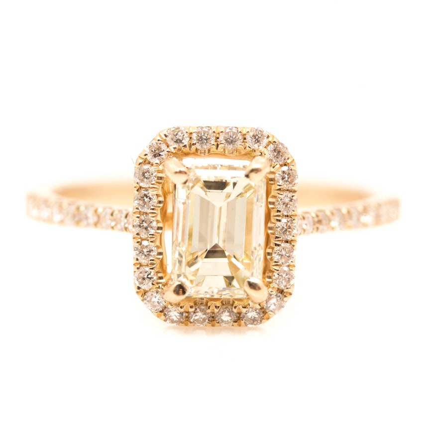 14K Yellow Gold 1.26 CTW Diamond Ring