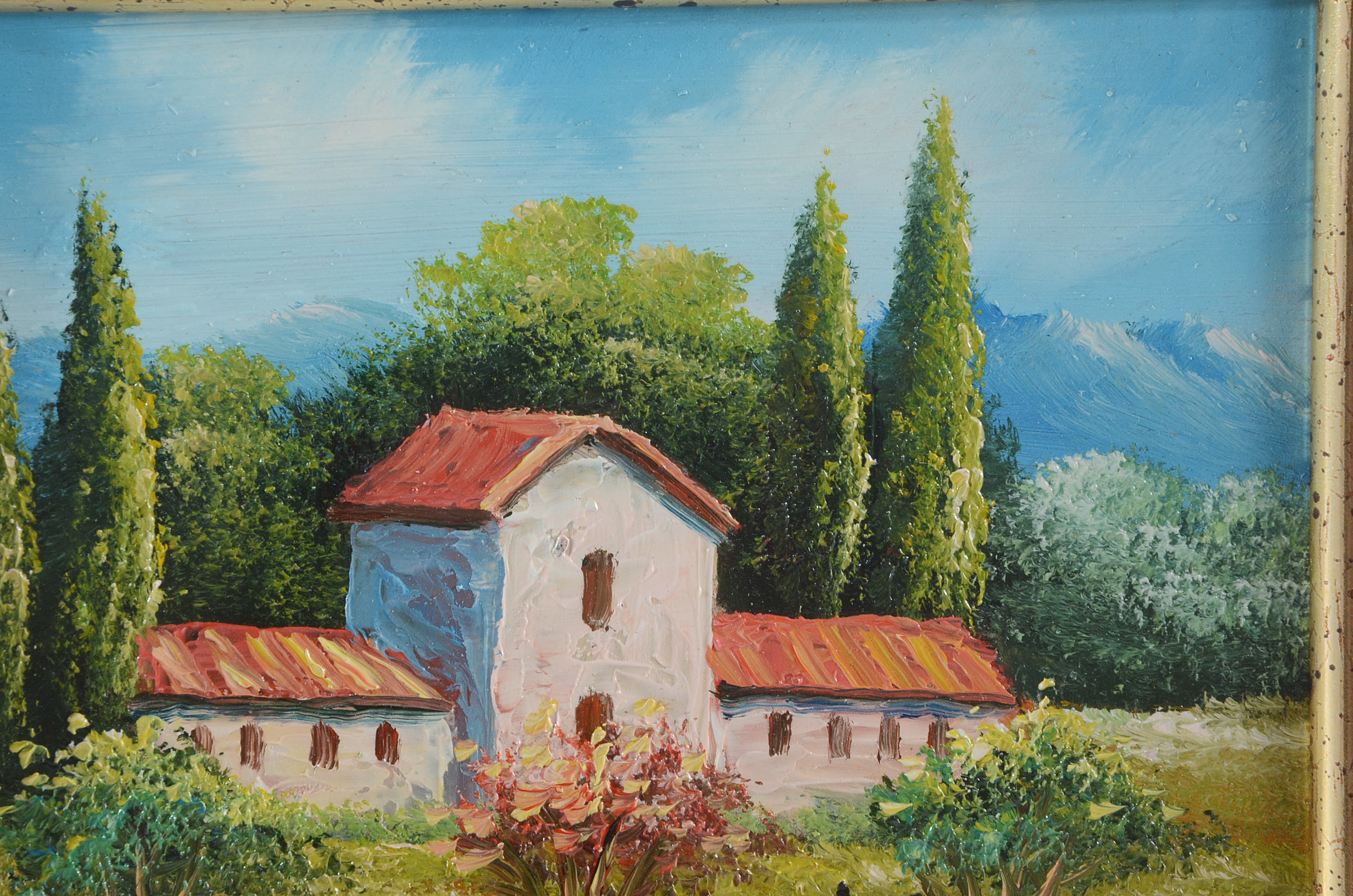 Aldo Soleri Original Oil on Board of Tuscan Landscape "Paesaggio"