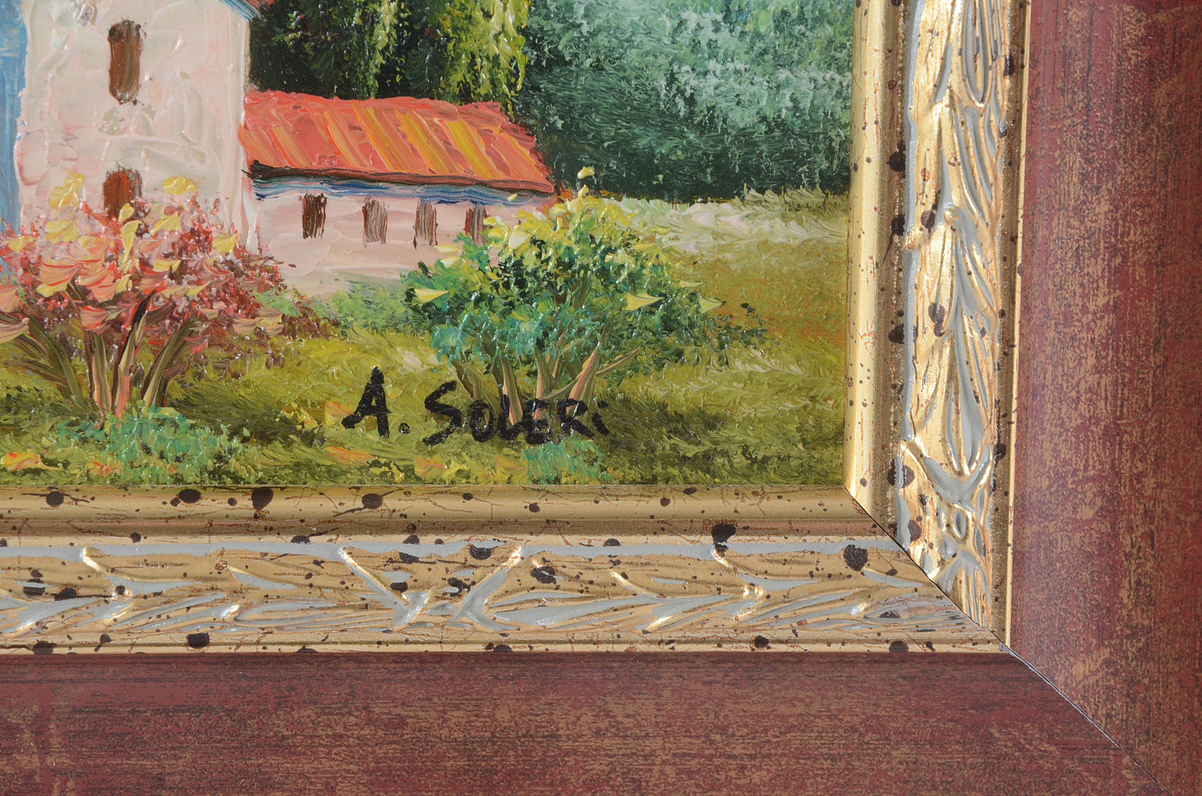 Aldo Soleri Original Oil on Board of Tuscan Landscape "Paesaggio"