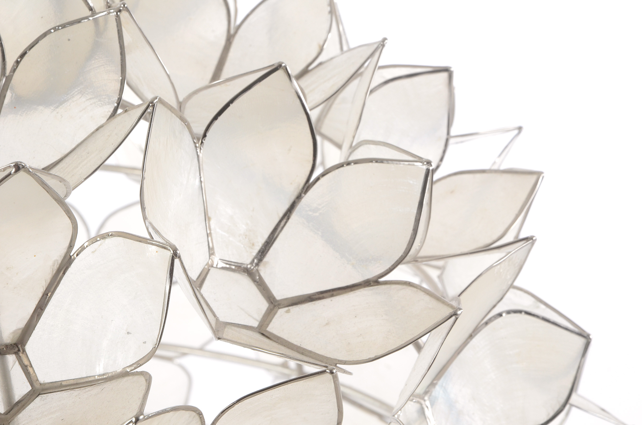 Candle-Lit Capiz Shell Floral Centerpiece