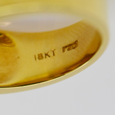 Raul Haas 18K Yellow Gold 1.26 CTS Ruby and Sapphire Ring