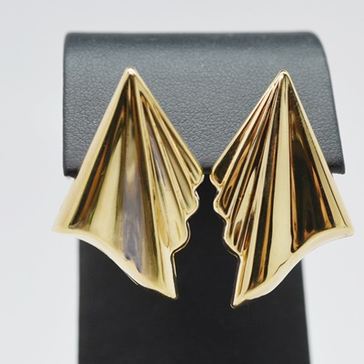 14K Yellow Gold Pierced Earrings