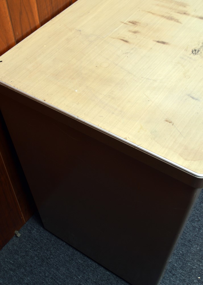 Vintage Metal Office Desk by Steelmaster