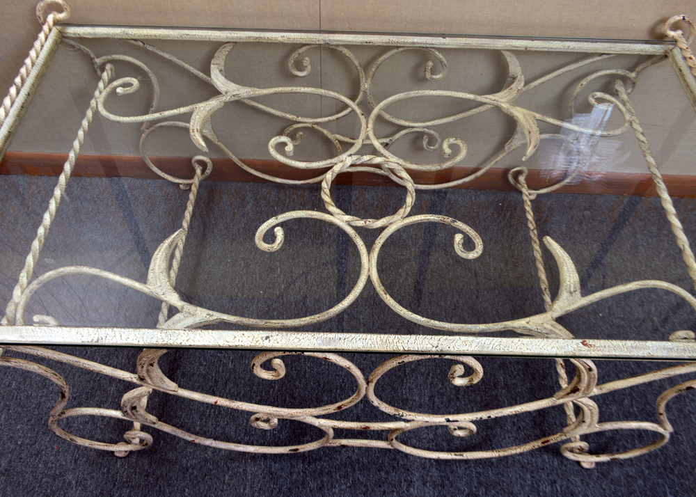 Ornate Wrought Iron Cocktail Table