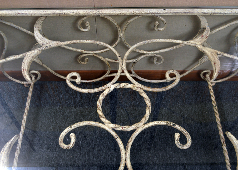Ornate Wrought Iron Cocktail Table