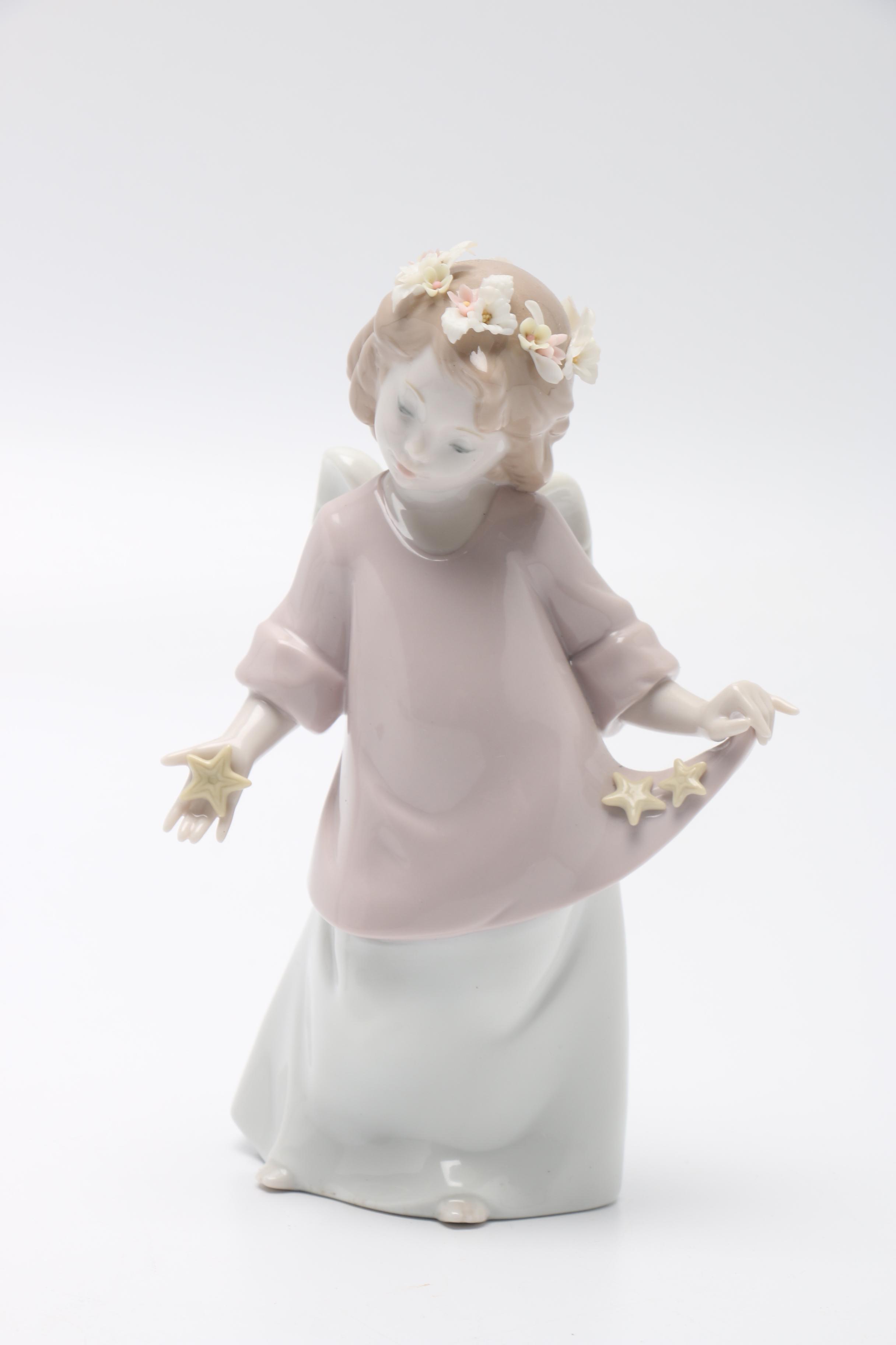 Pair of Lladro Angel Figurines