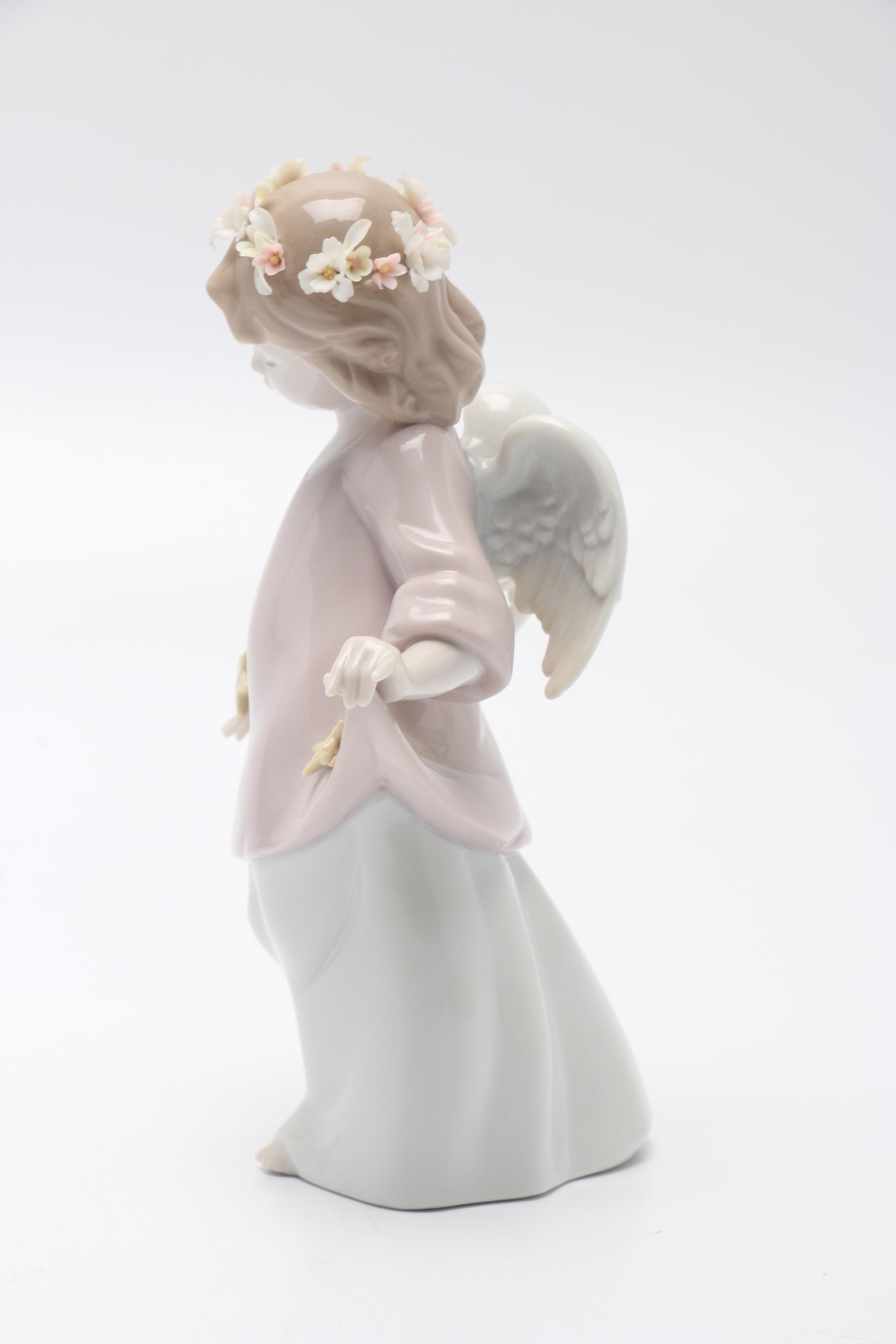 Pair of Lladro Angel Figurines