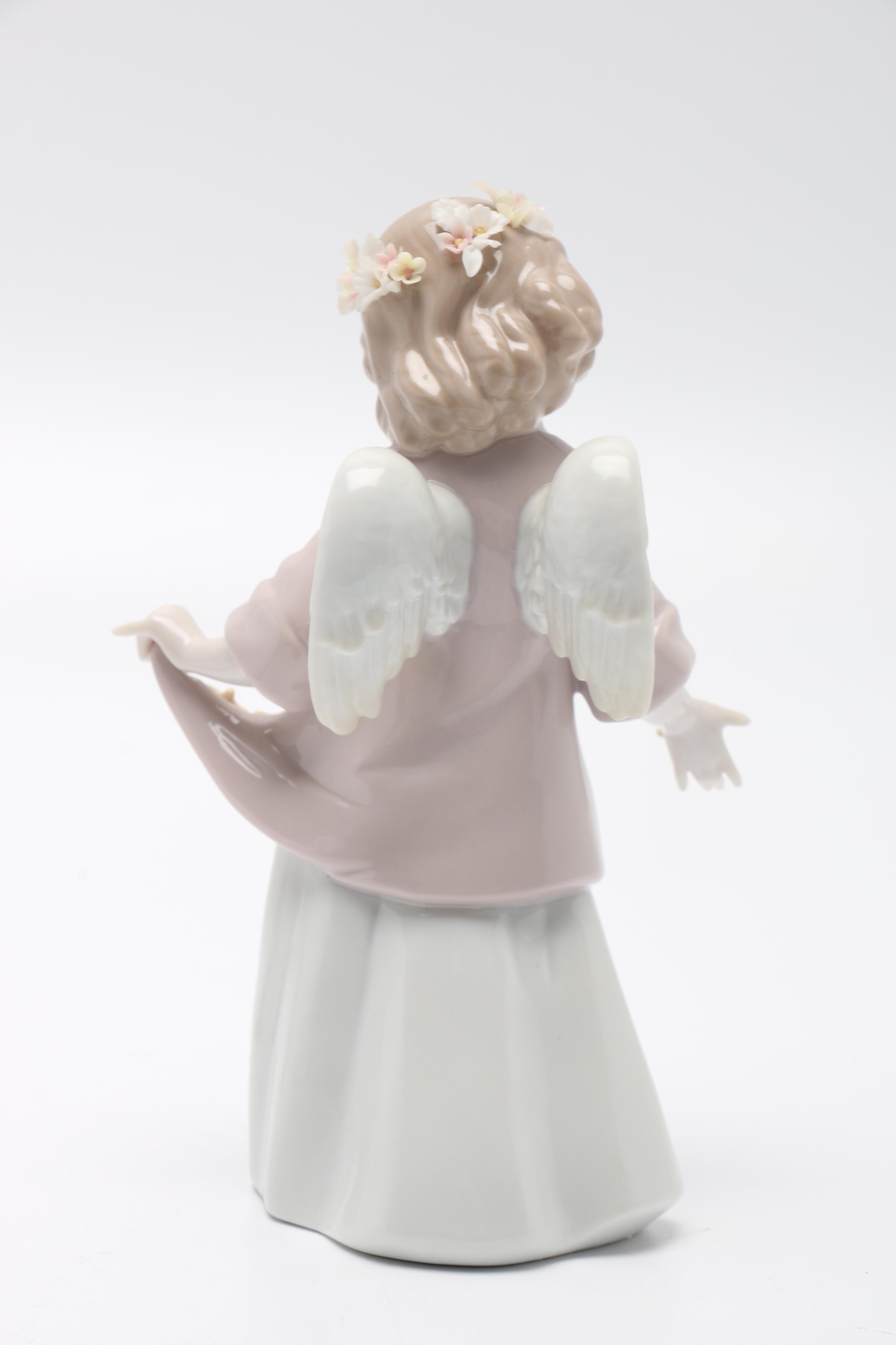 Pair of Lladro Angel Figurines