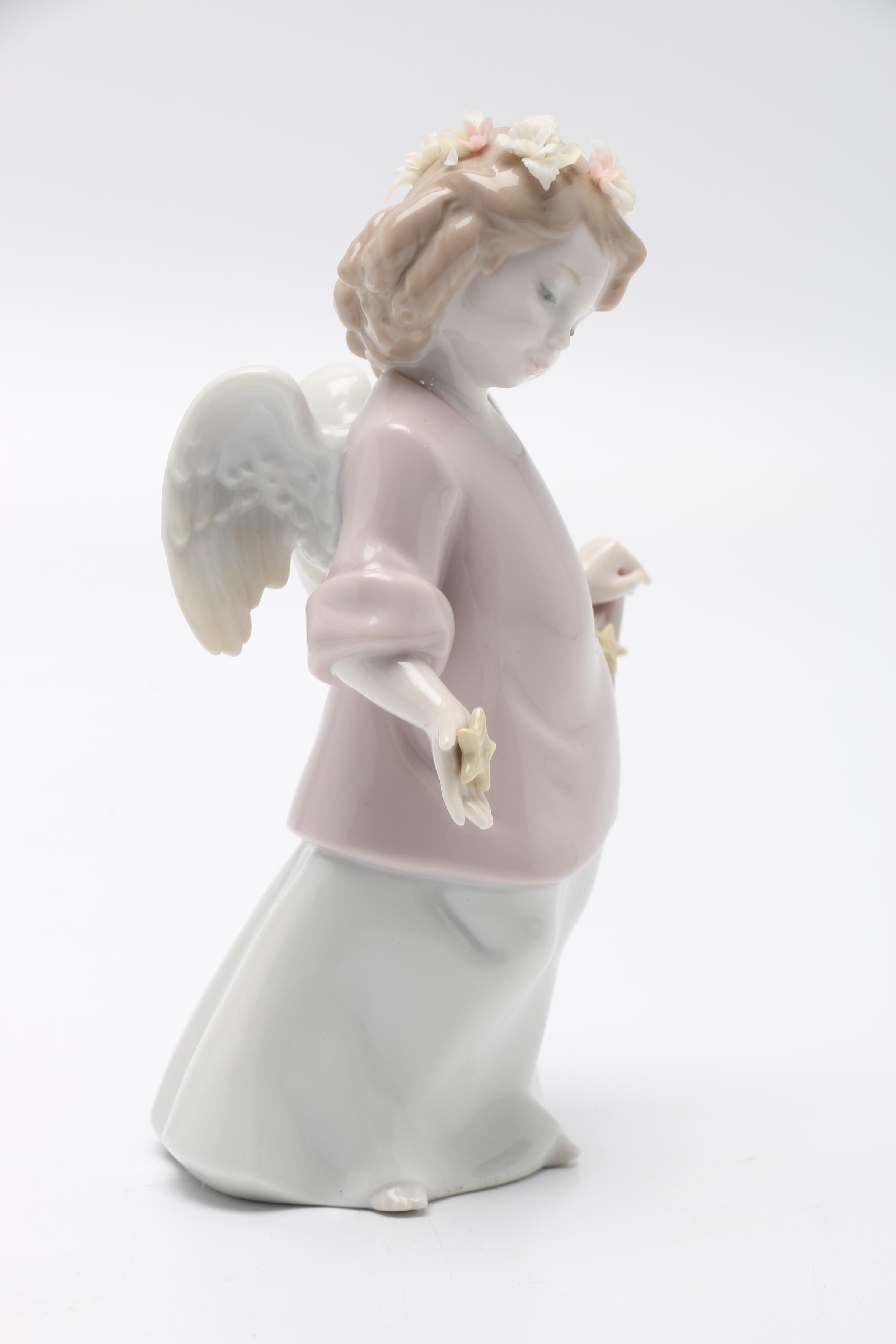 Pair of Lladro Angel Figurines