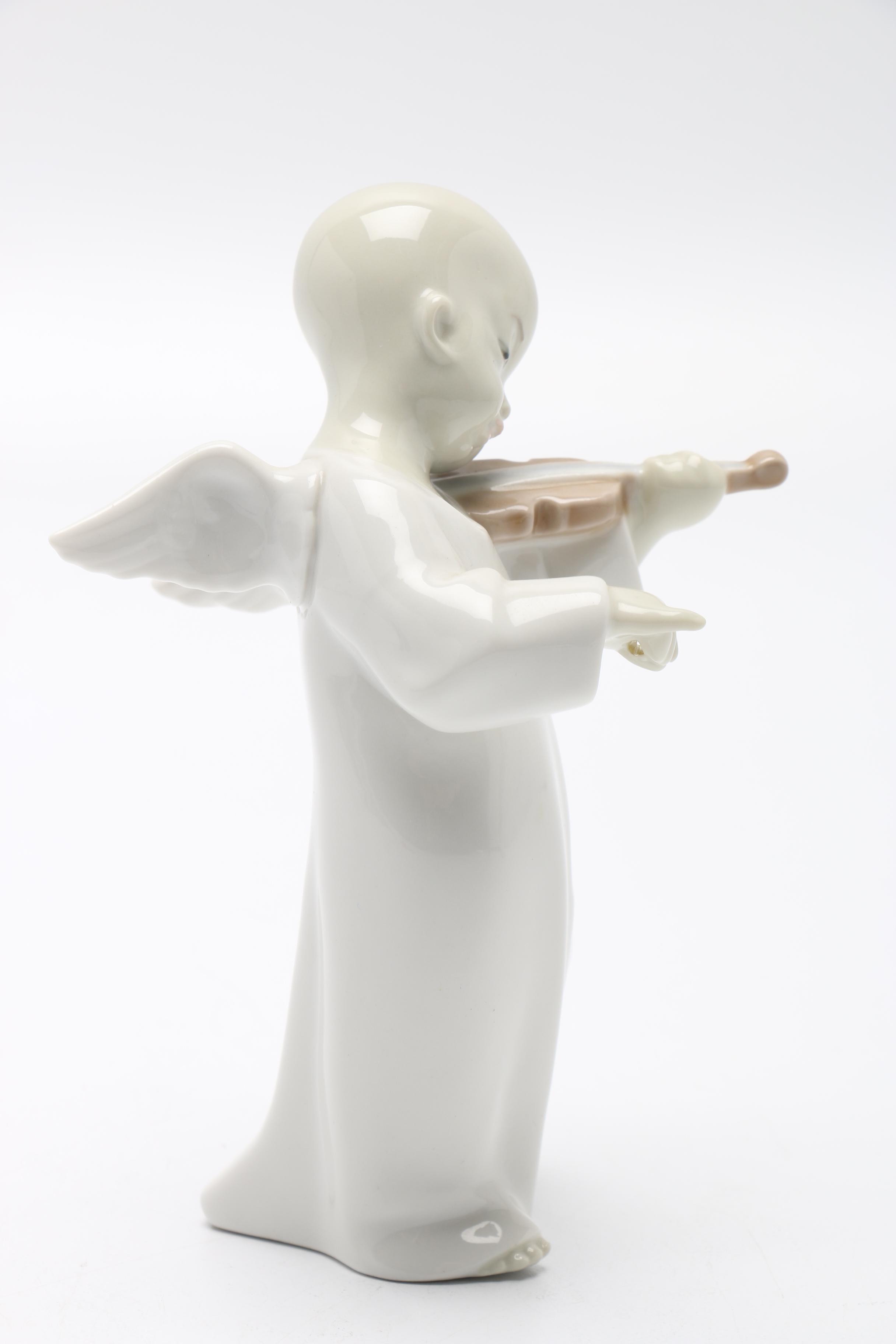 Pair of Lladro Angel Figurines