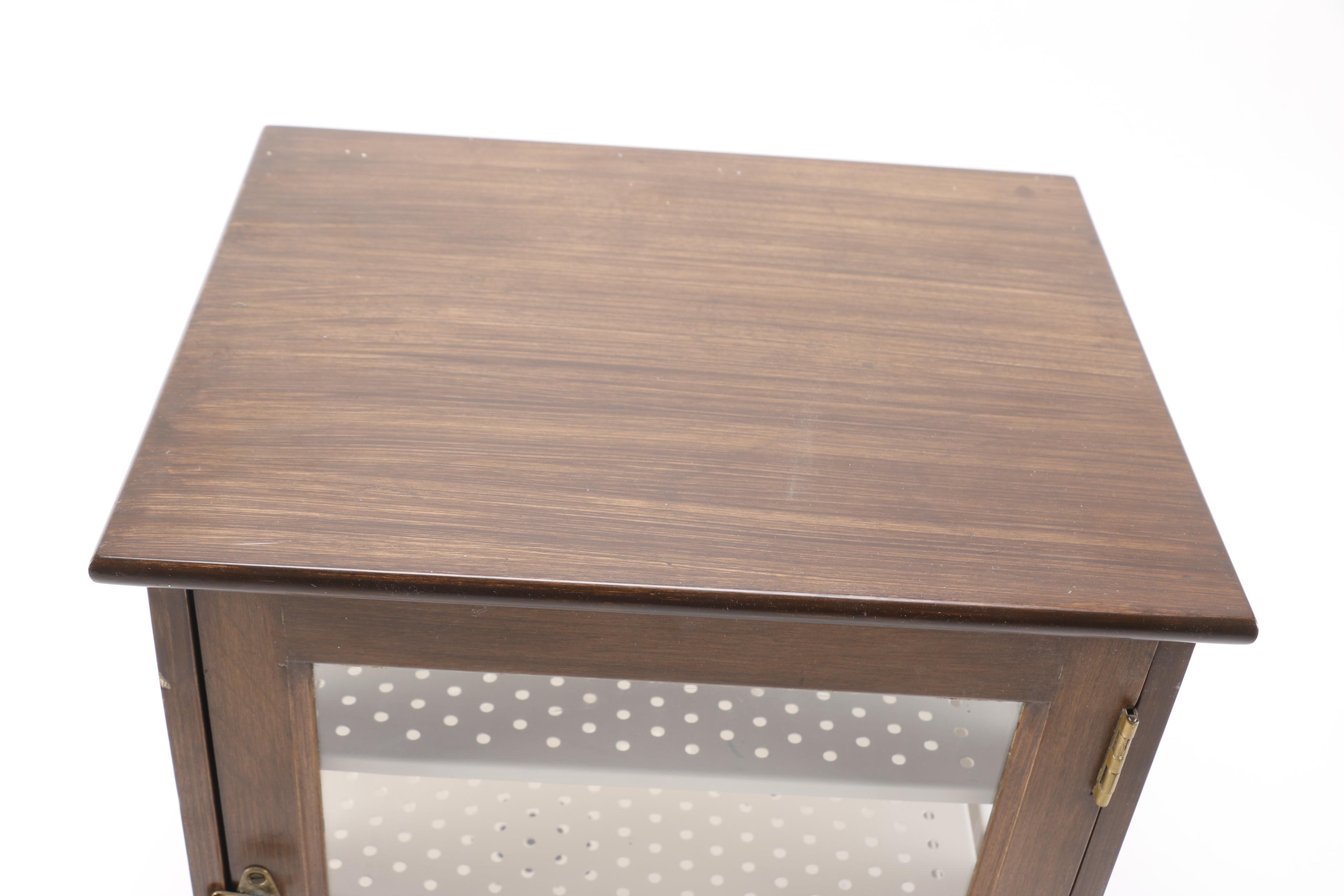 Vintage Sterilizer Cabinet with Perforated Steel Shelves