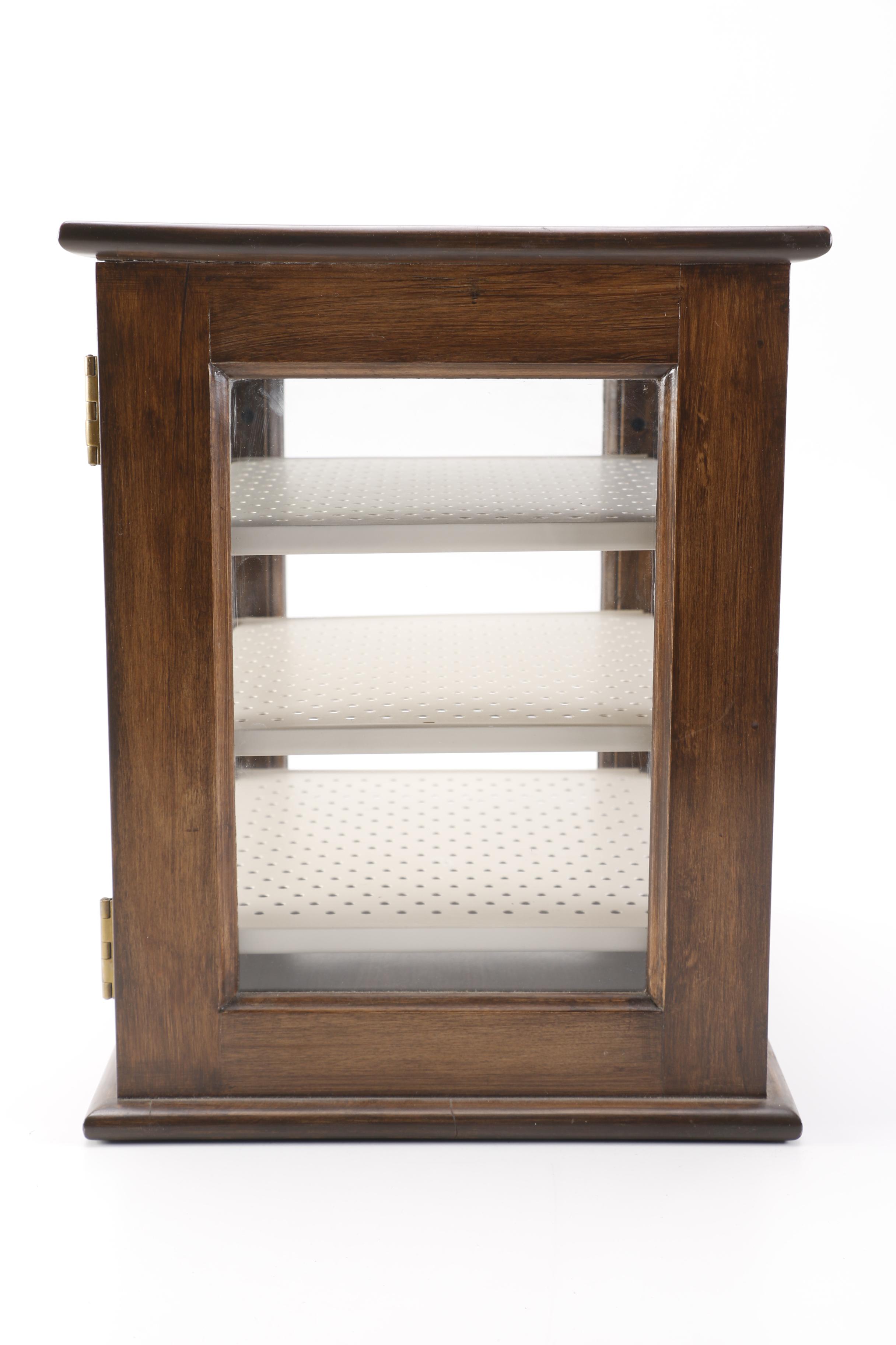 Vintage Sterilizer Cabinet with Perforated Steel Shelves