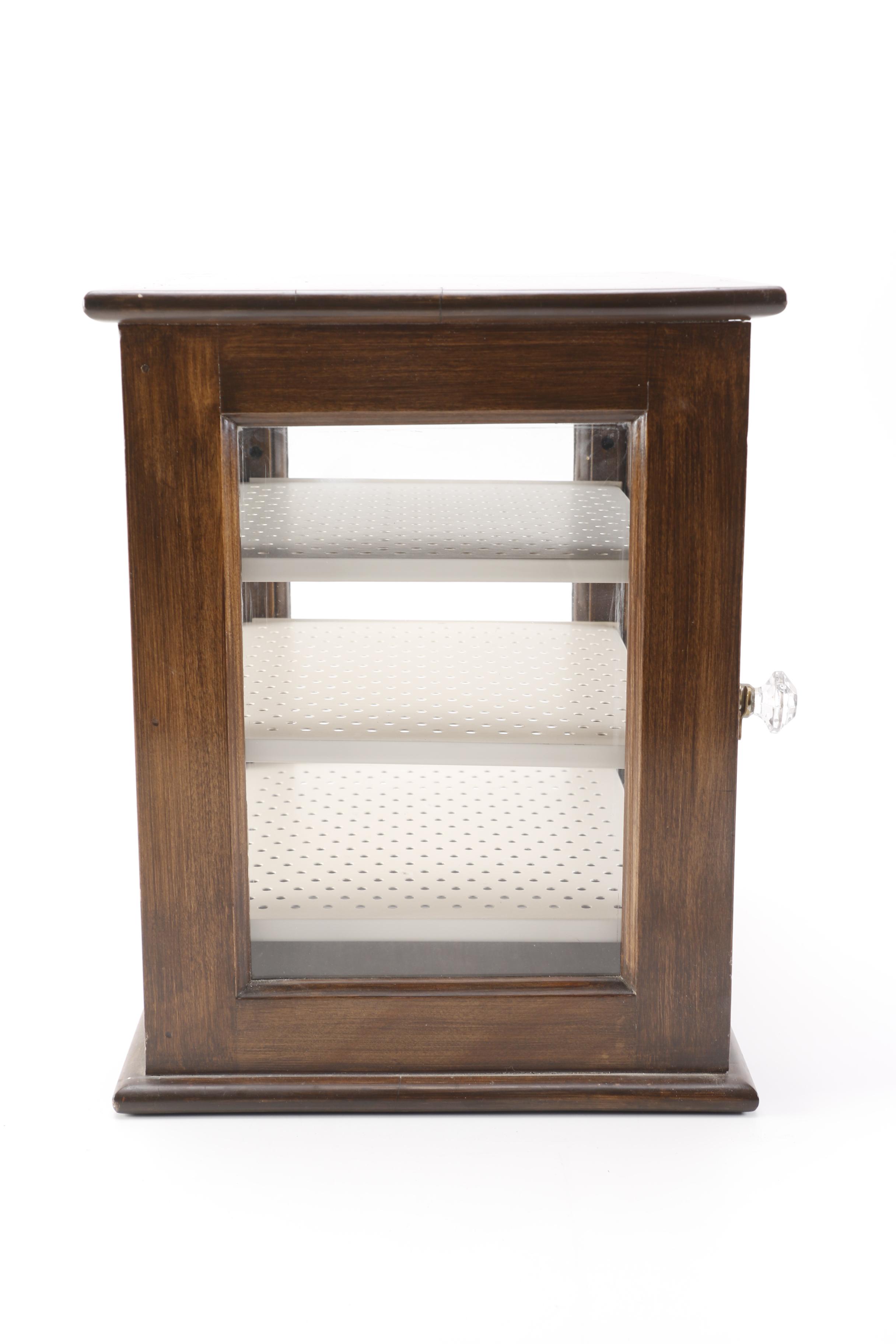 Vintage Sterilizer Cabinet with Perforated Steel Shelves