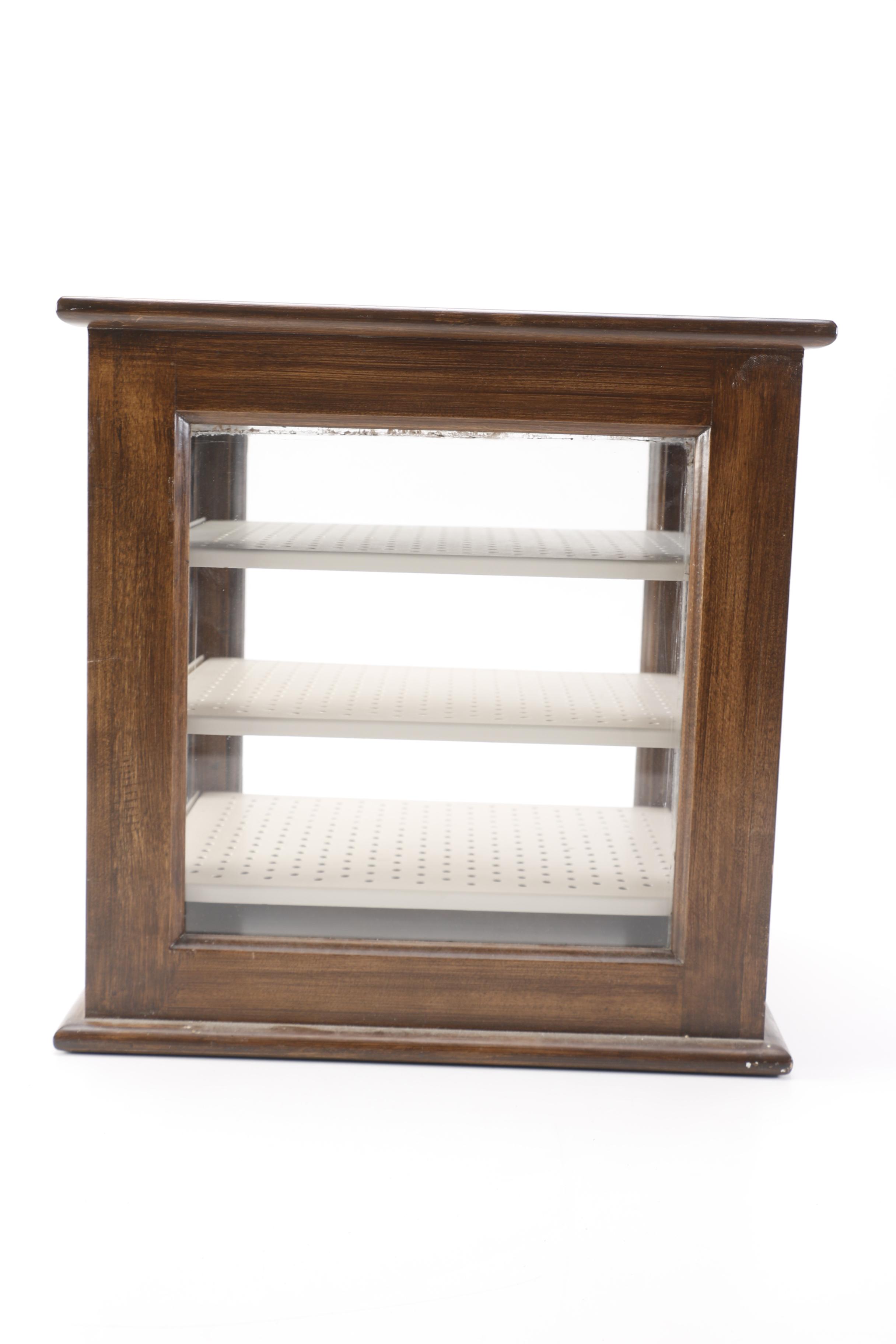 Vintage Sterilizer Cabinet with Perforated Steel Shelves