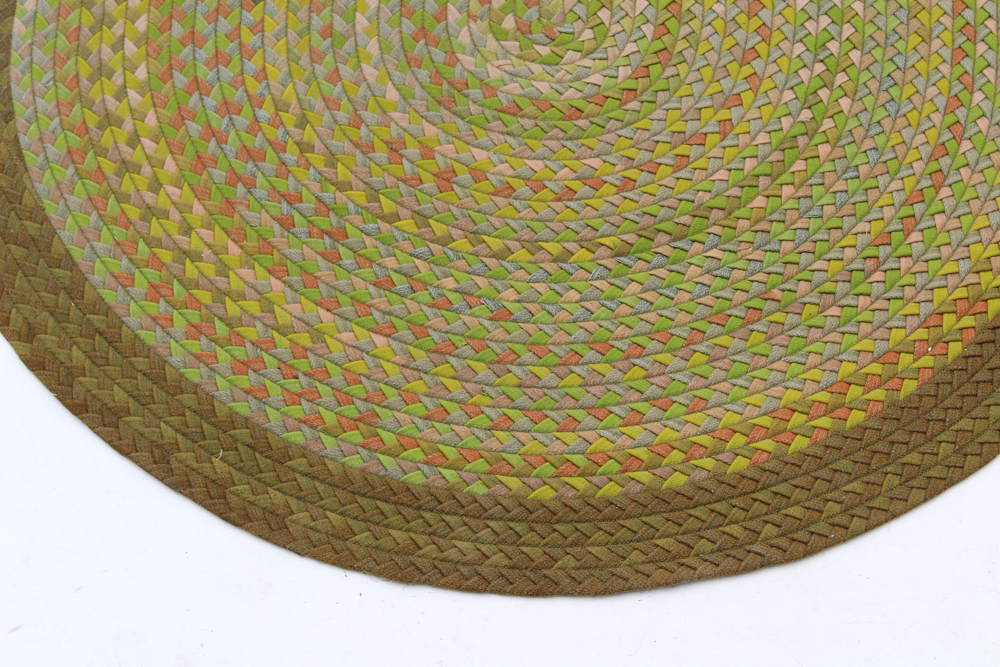 Vintage American Cotton Braided Oval Area Rug