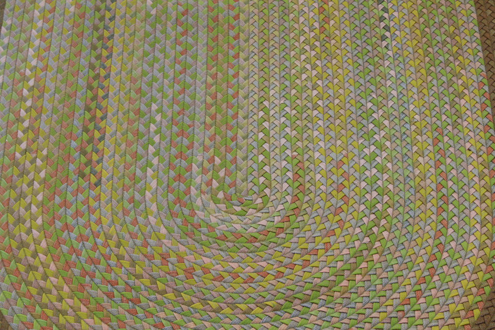 Vintage American Cotton Braided Oval Area Rug