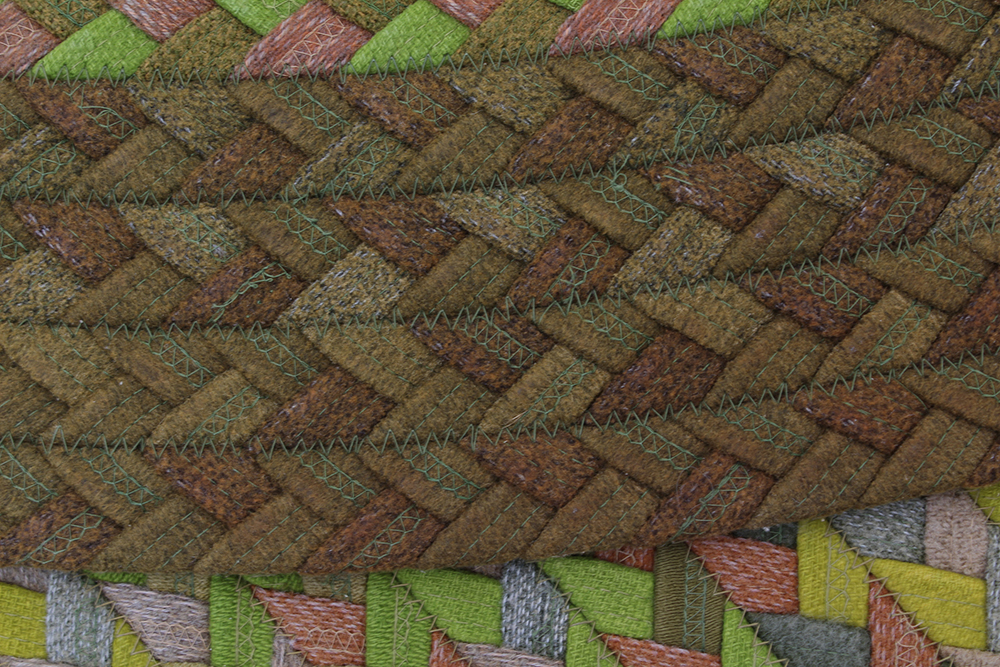 Vintage American Cotton Braided Oval Area Rug