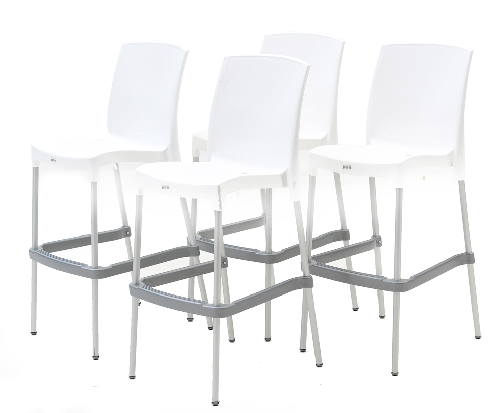 Tensai "Martin" White Outdoor Bar Stools
