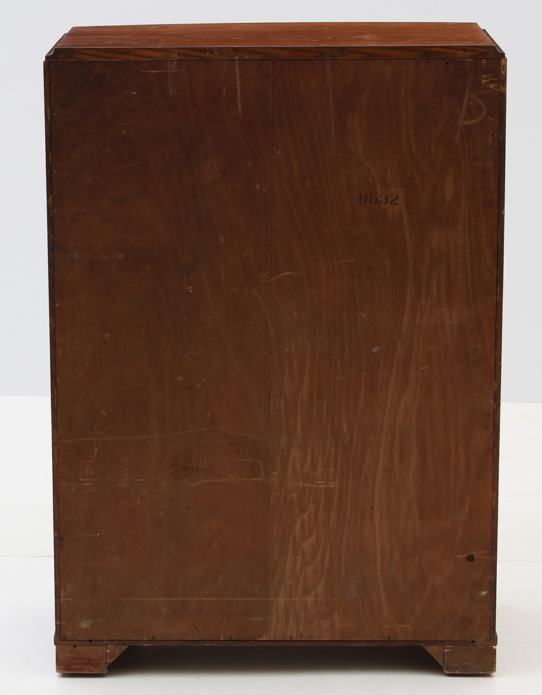 Walnut Five Drawer Tall Chest