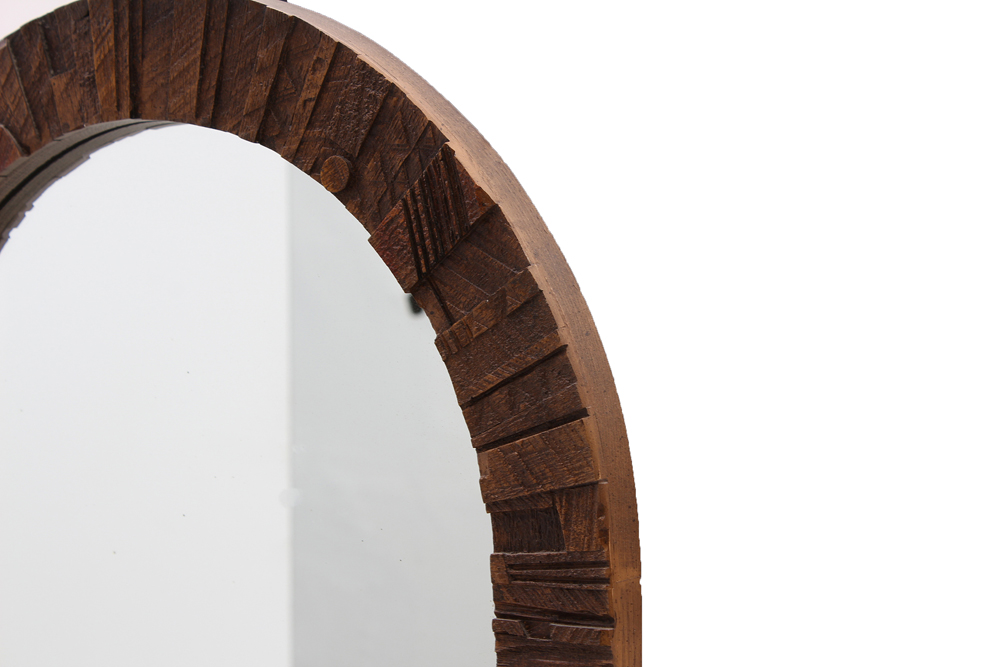 Brutalist Nine-Drawer Dresser With Mirror by Lane Funiture