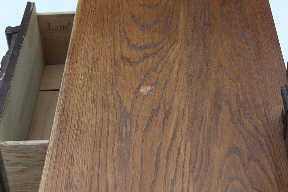 Brutalist Nine-Drawer Dresser With Mirror by Lane Funiture