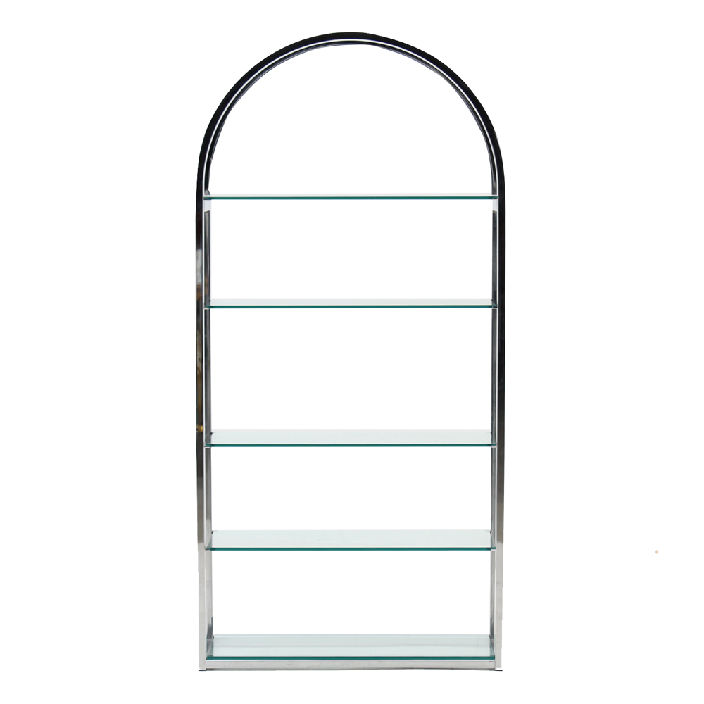 Milo Baughman Style Chrome Etageré