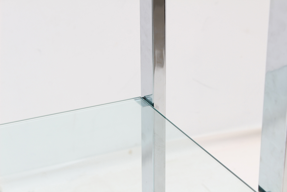 Milo Baughman Style Chrome Etageré