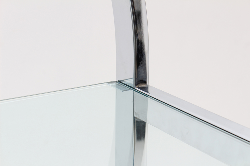 Milo Baughman Style Chrome Etageré