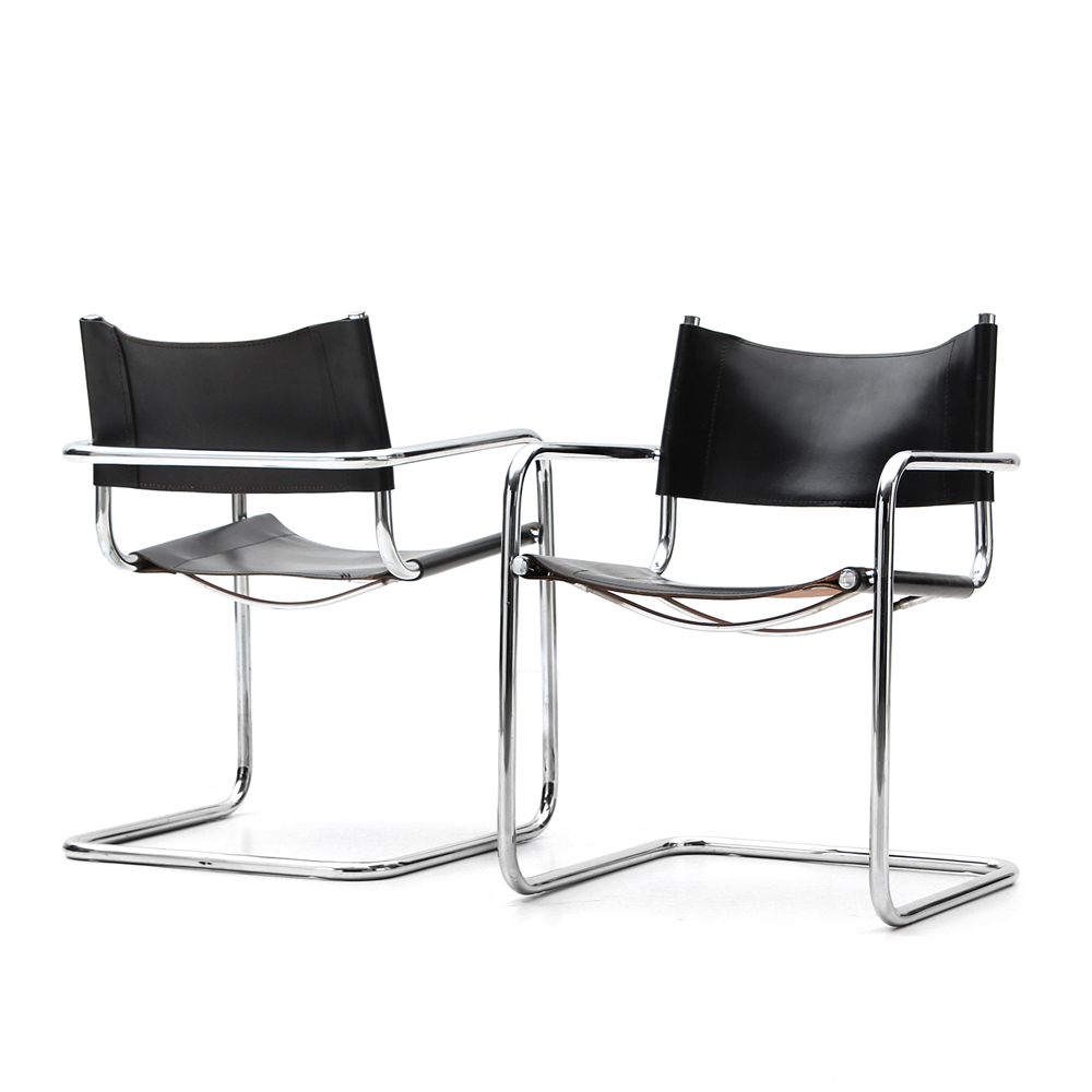 Pair of Cantilever Armchairs