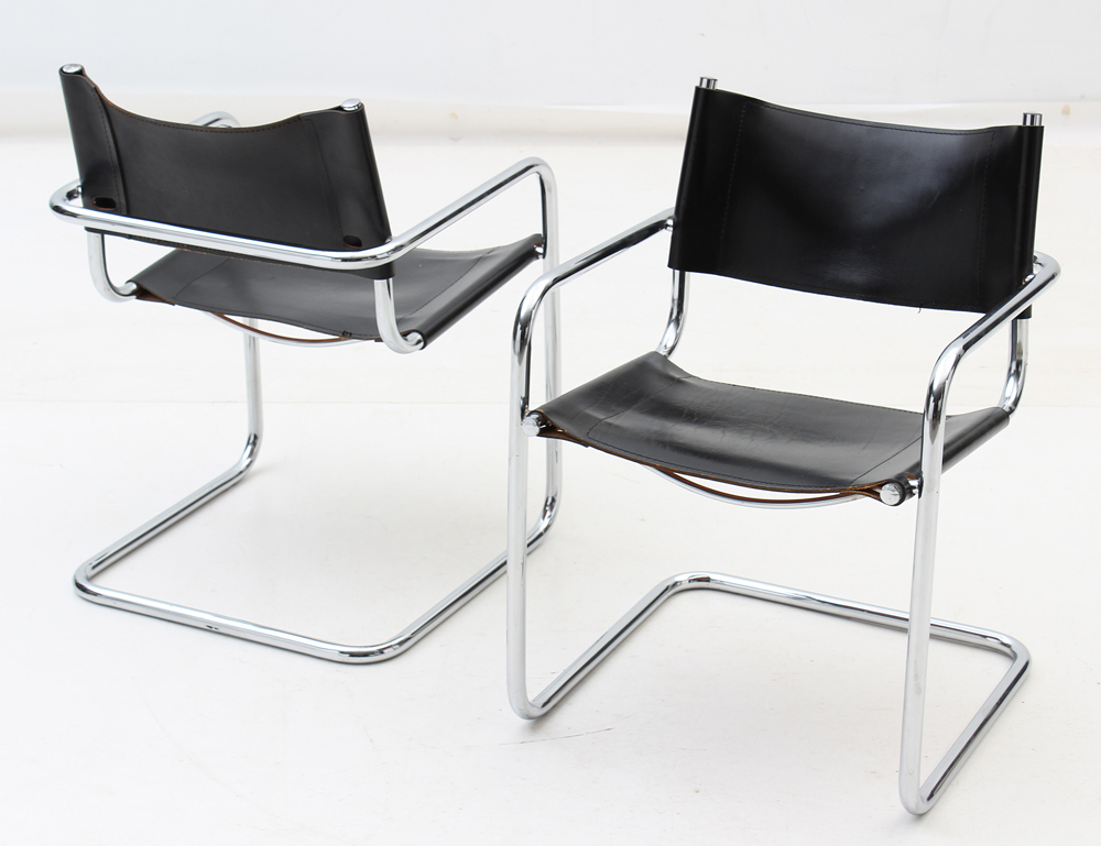 Pair of Cantilever Armchairs