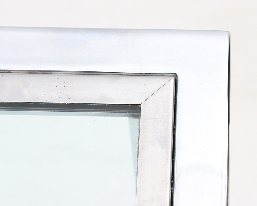 Milo Baughman Style Chrome and Glass Dining Table