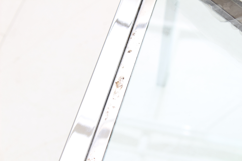 Milo Baughman Style Chrome and Glass Dining Table