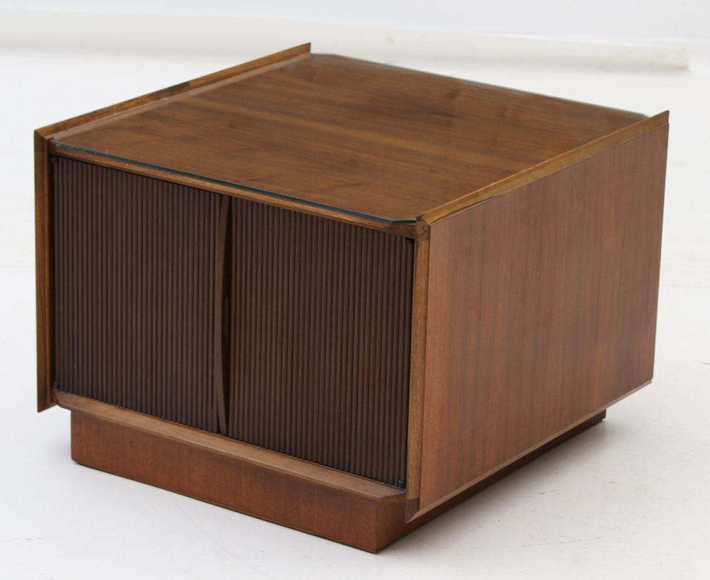 Mid Century Modern Walnut Coffee Table with Storage by Lane