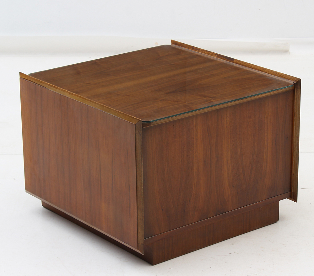 Mid Century Modern Walnut Coffee Table with Storage by Lane