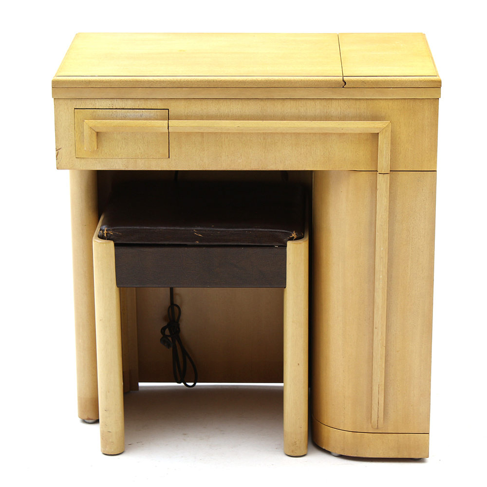 Mid-Century Blonde Singer Sewing Table