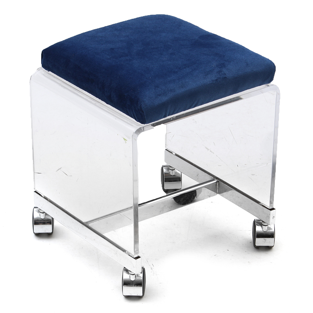 Mid Century Modern Lucite Footstool