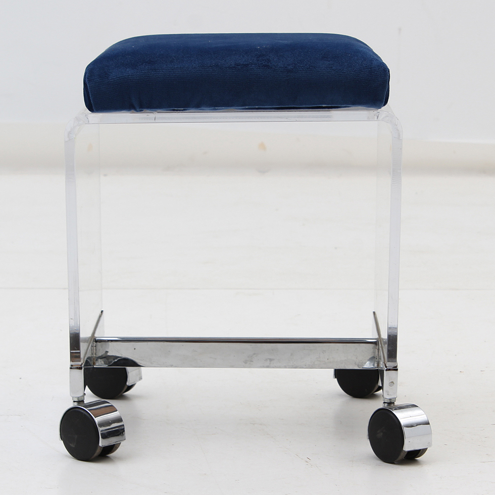 Mid Century Modern Lucite Footstool