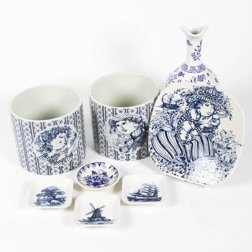 Collection of Royal Copenhagen and Delfts Tableware