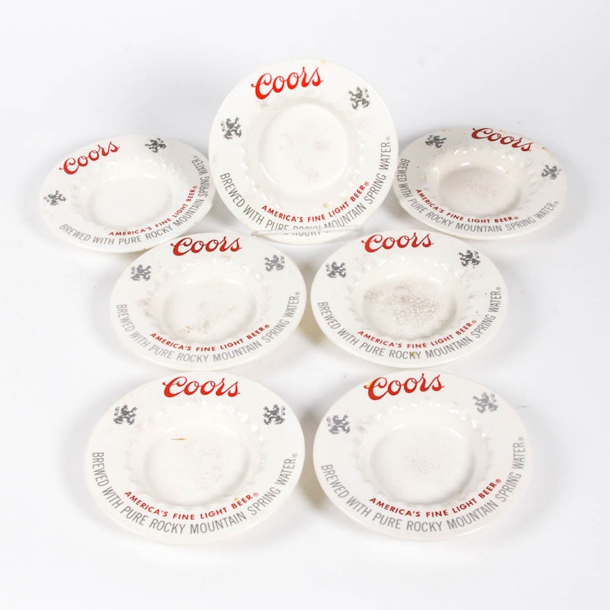 Collection of Coors Vintage Ceramic Ashtrays