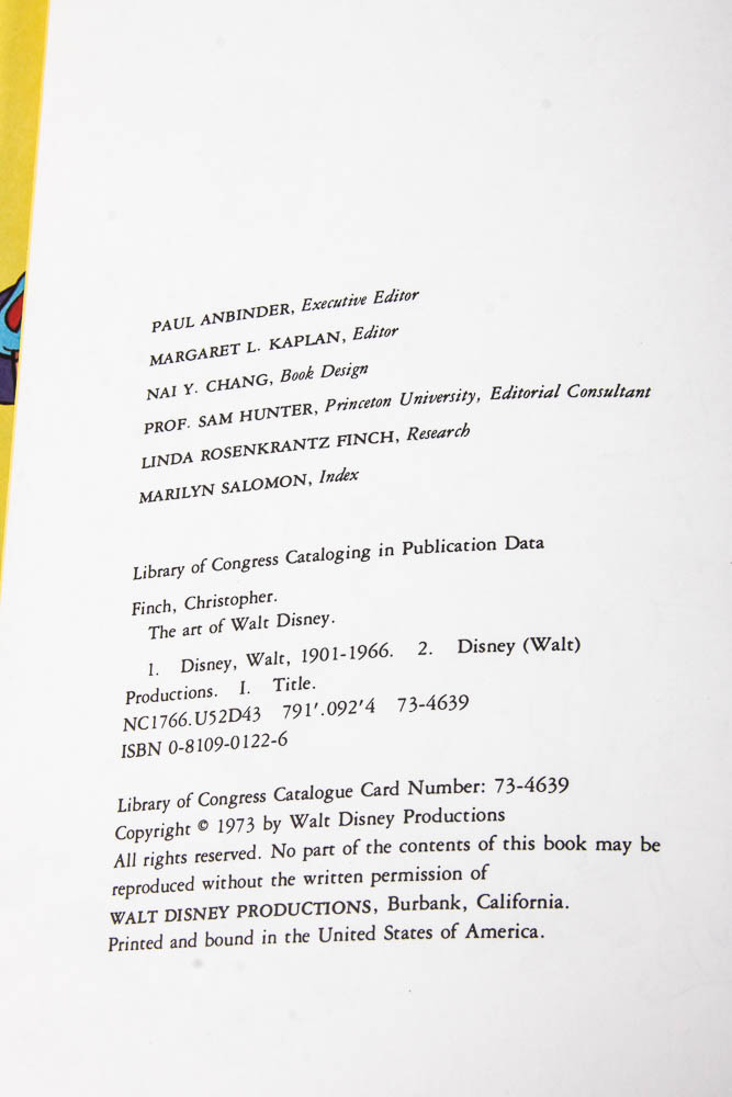 "The Art of Walt Disney" Illustrated Coffee Table Book